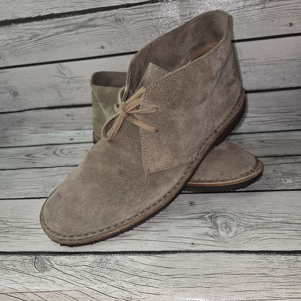 Rhodes Made in Italy Suede Chukka Boots Desert Style Crepe Sole Size 10
